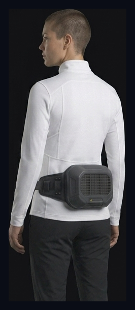 Hip-mounted cooling module configuration