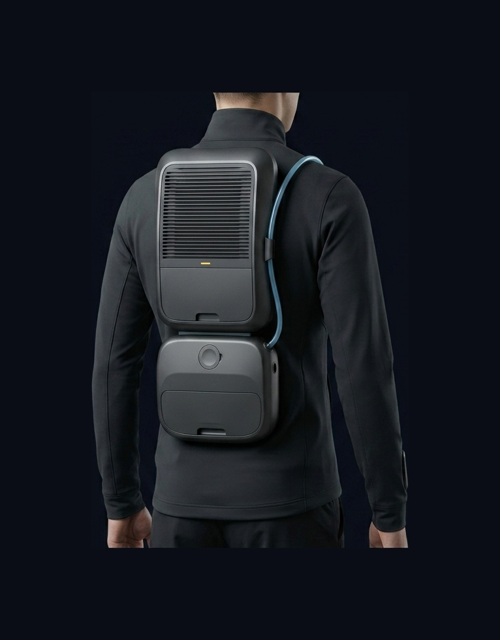 Back cooling module with hydration extension
